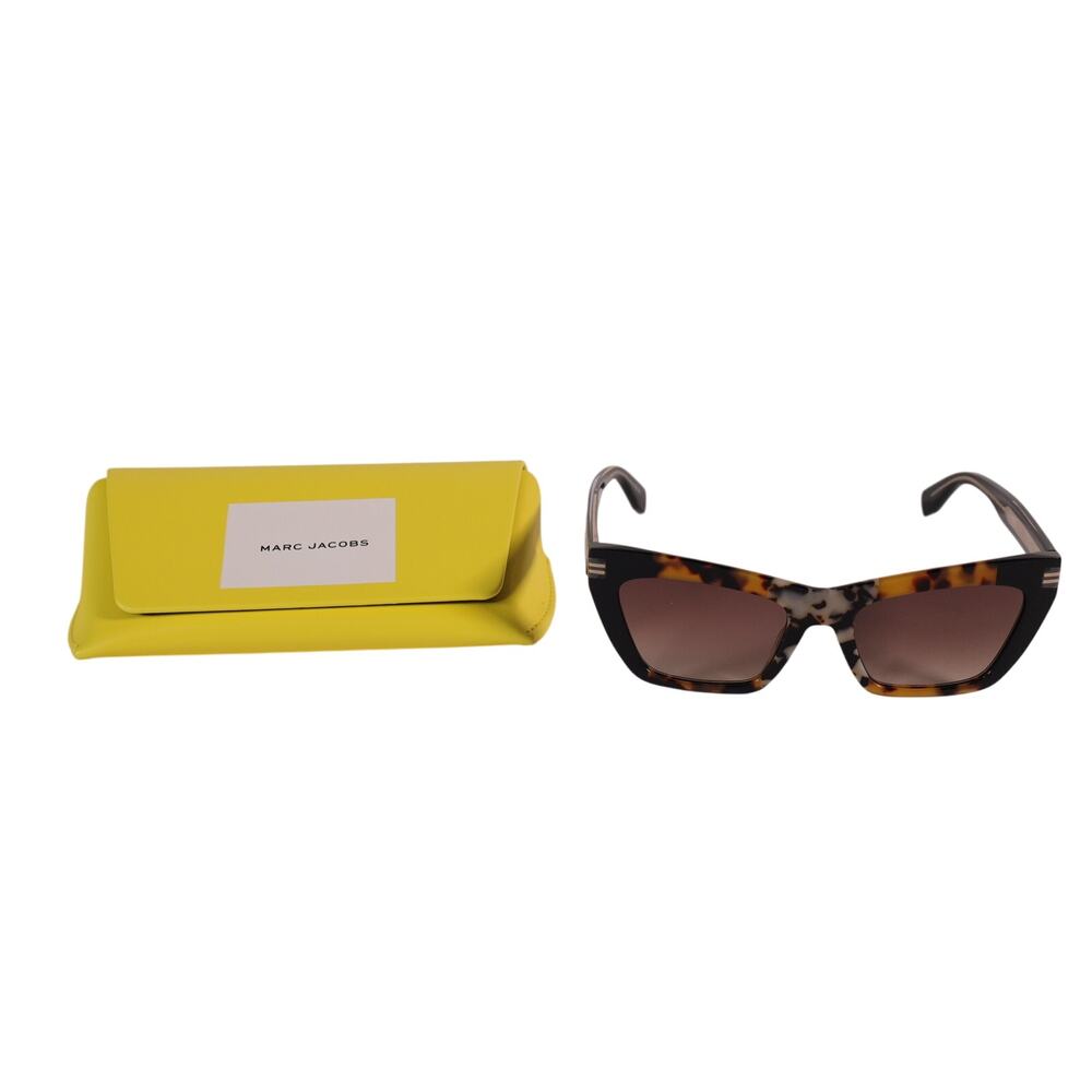 Marc Jacobs Rectangle Cat Eye Sunglasses - Havana / Brown Gradient - NWT - Picture 10 of 11